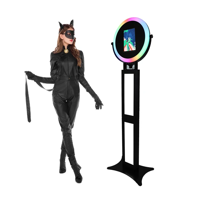Hot selling split Digital iPad Photo Booth Machine Wedding For Selfie events Ring Light stand drop shipping Portable LCD Display