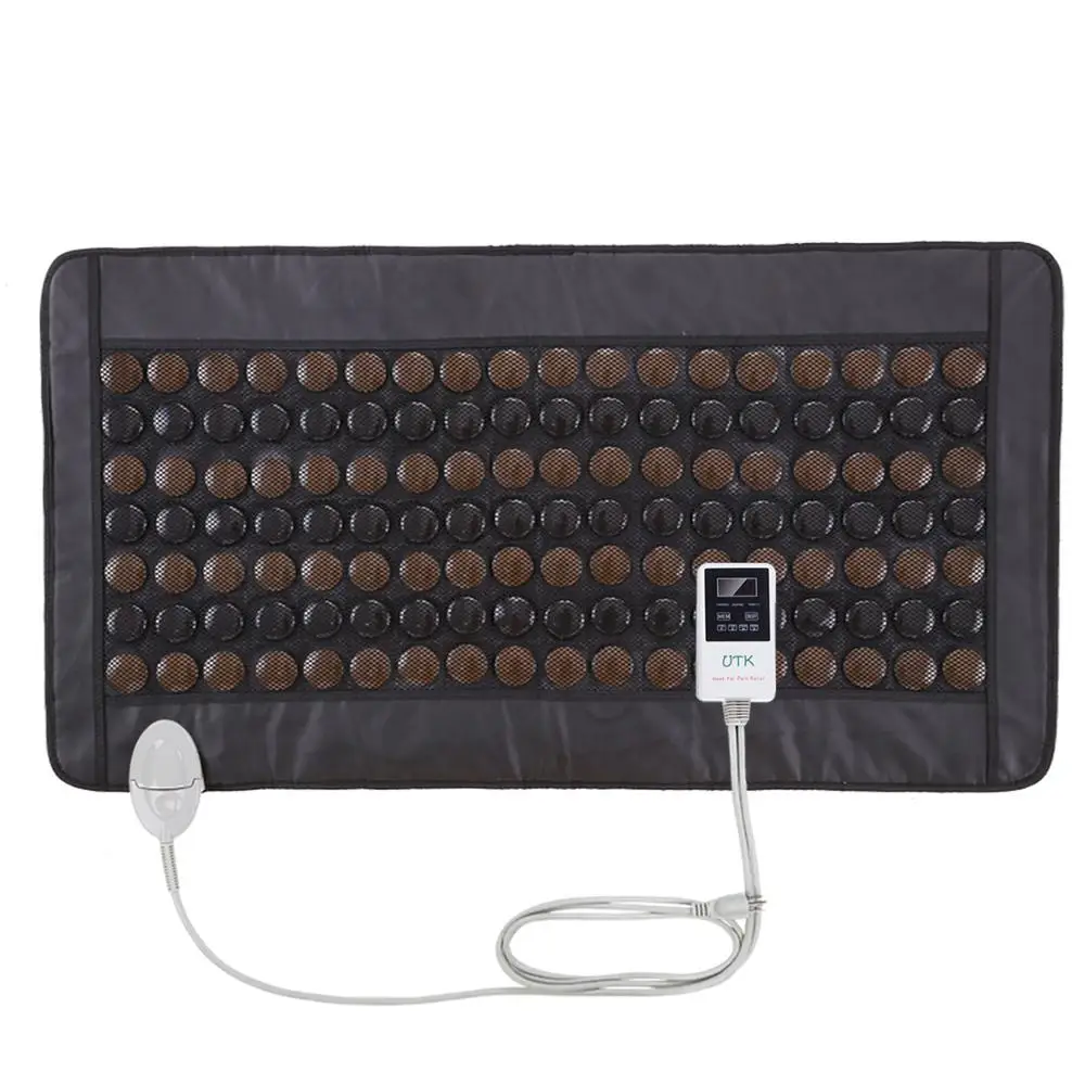 Natural Therapy Healing Jade Germanium Tourmaline Stones Infrared Heating Mat Jade Stone Massage Heating Pad