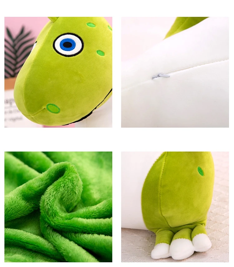 Plush Lovely Cartoon Baby Sleeping Dinosaur Animal Pillow Kids Travel Blanket Gift Cartoon Pillow Blanket