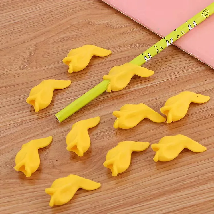Cute Fish Design Silicone Pencil Grip Pen Holding Creative Pencil Grips For Kids Handwriting