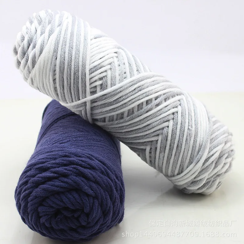 Wholesale Cheap Price DIY Handknitting Craft Crochet Blended 100g Milk Cotton Yarn 8ply for Scarves and Sweaters