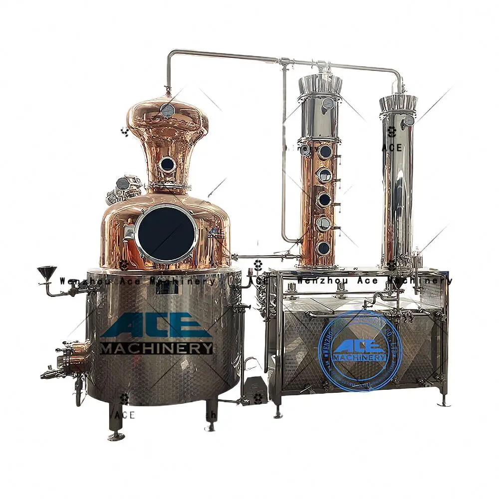 500 Liters Liquor Gin Distiller Factory Sell Copper Pot Distillery Equipment Alcohol Making Machine
