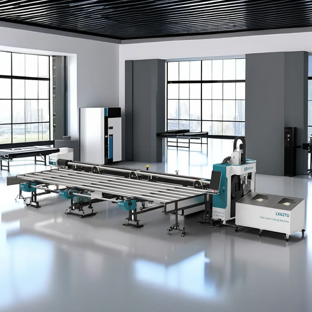 High Precision 3000w Metal 5 Axis Fiber Laser Tube Cutting Machine Stainless Steel Round Tube h Beam Pipe Laser Cutter Machine