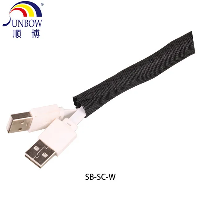 Плетеный плетеный рукав 1/4 PET самозакрывающийся кабель управления