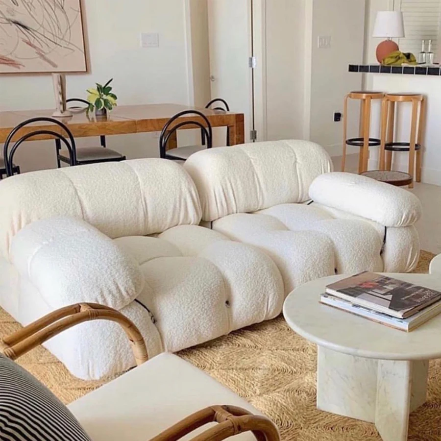 Luxury hotel apartment Modern designer living room furniture modular free combination sectionals fabric sofa set