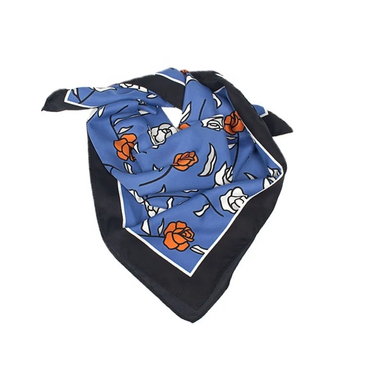 
High Quality 100% Natural Silk Screen Printed Scarves Graceful Ladies Party Screen Printed Silk Scarf 