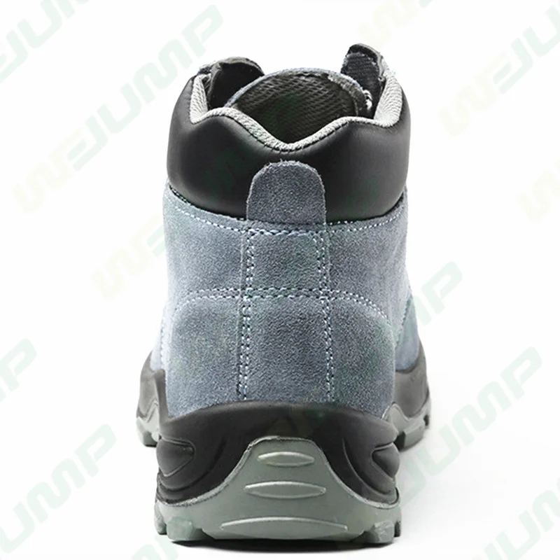 Wejump suede cow leather wear-resistant mesh fabric Lightweight Breathable Deodorant Work Shoes Construction Safety Shoes