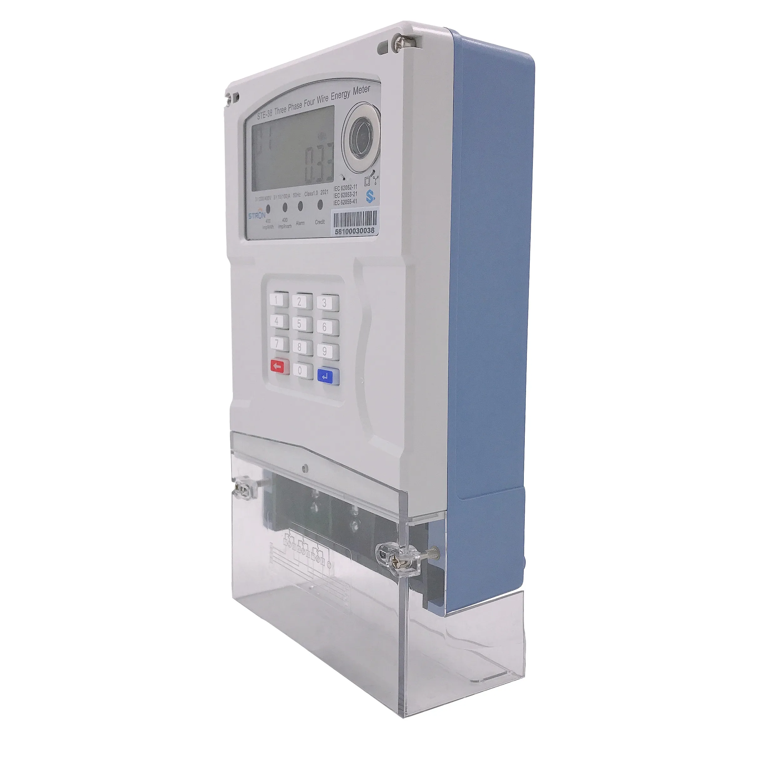STS Remote Control Supported 380V 100A Three Phase Prepaid Smart Electricity  Meter With AMI system