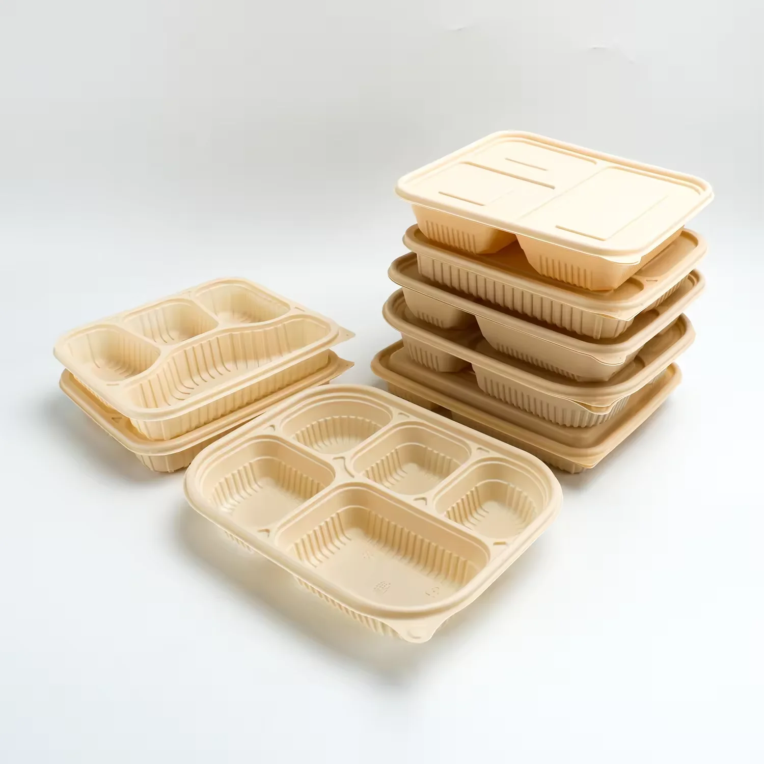High quality corn starch custom disposable cornstarch dinner plates bowl  lunch box food container box