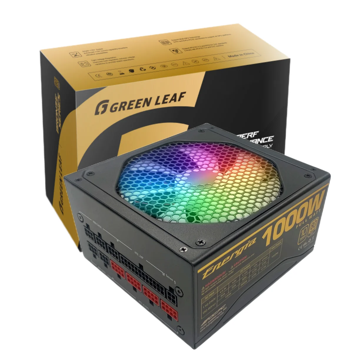 Абсолютно Новый GameMax RGB 1000W 80 + Gold ПК ATX850W блок питания A-PFC