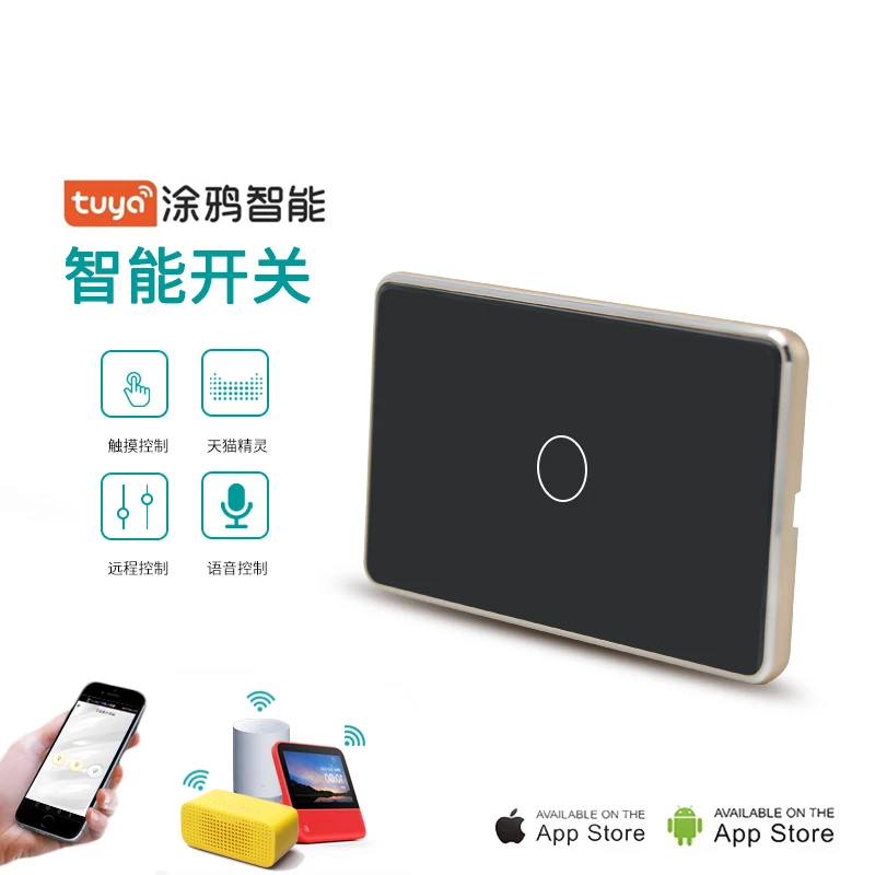  1/2/3 кнопочный умный настенный выключатель WIFI Tuya App дистанционный с google