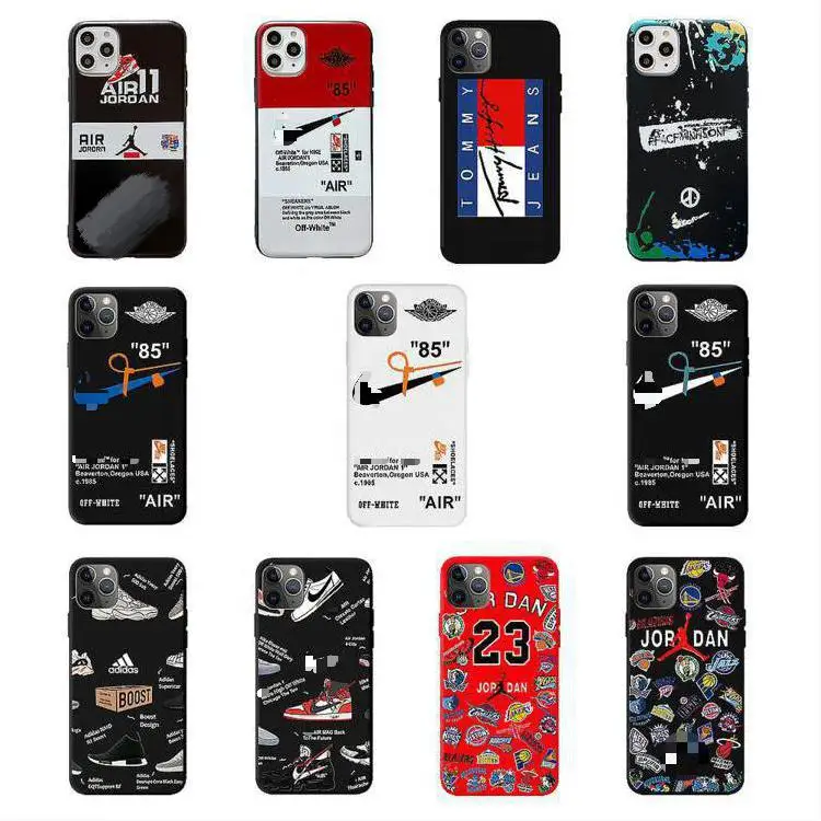  Модный силиконовый чехол 12 2021 TPU матовый Роскошный для iPhone 11 Xr Xs 7 8 13 Pro Max Jordan