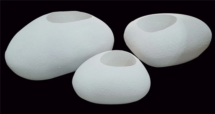 Newest Wholesale Factory Price Various Stone Shape Floor Plain Resin Flowerpot Planter Vase For Hotel
