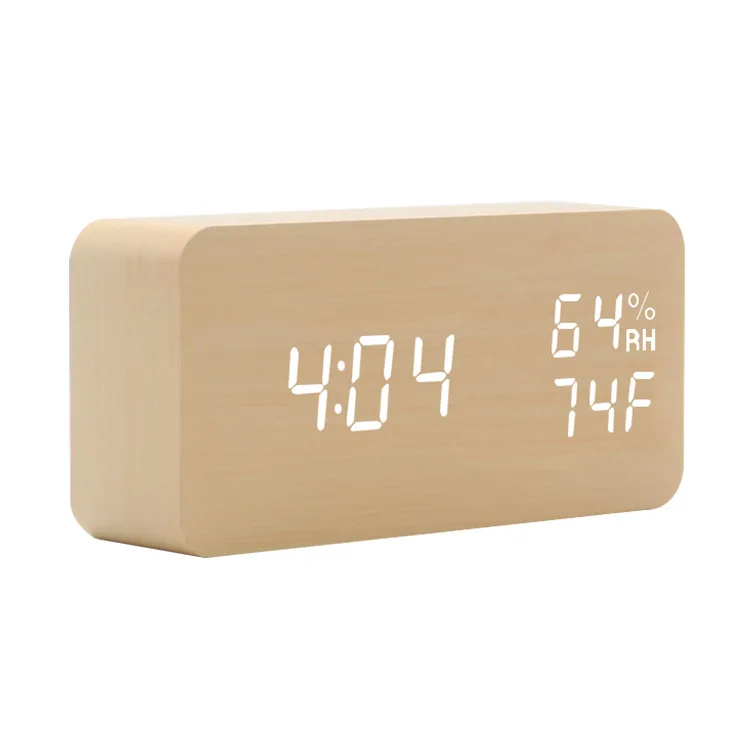 LED digital  Alarm Clock Temperature Humidity Electronic  LED Multi-functional Desktop Alarm Clock