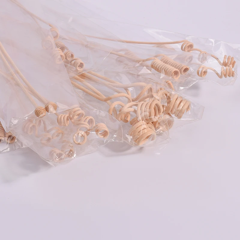 Natural Decoration eco friendly Curly Shaped Rattan Reed Diffuser Stick for Flameless Home Fragrance Reed Diffusers