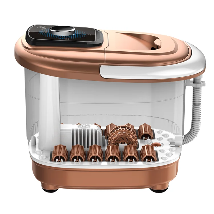 Custom wholesale disinfection 12 self-service roller  heated foot spa bath massager
