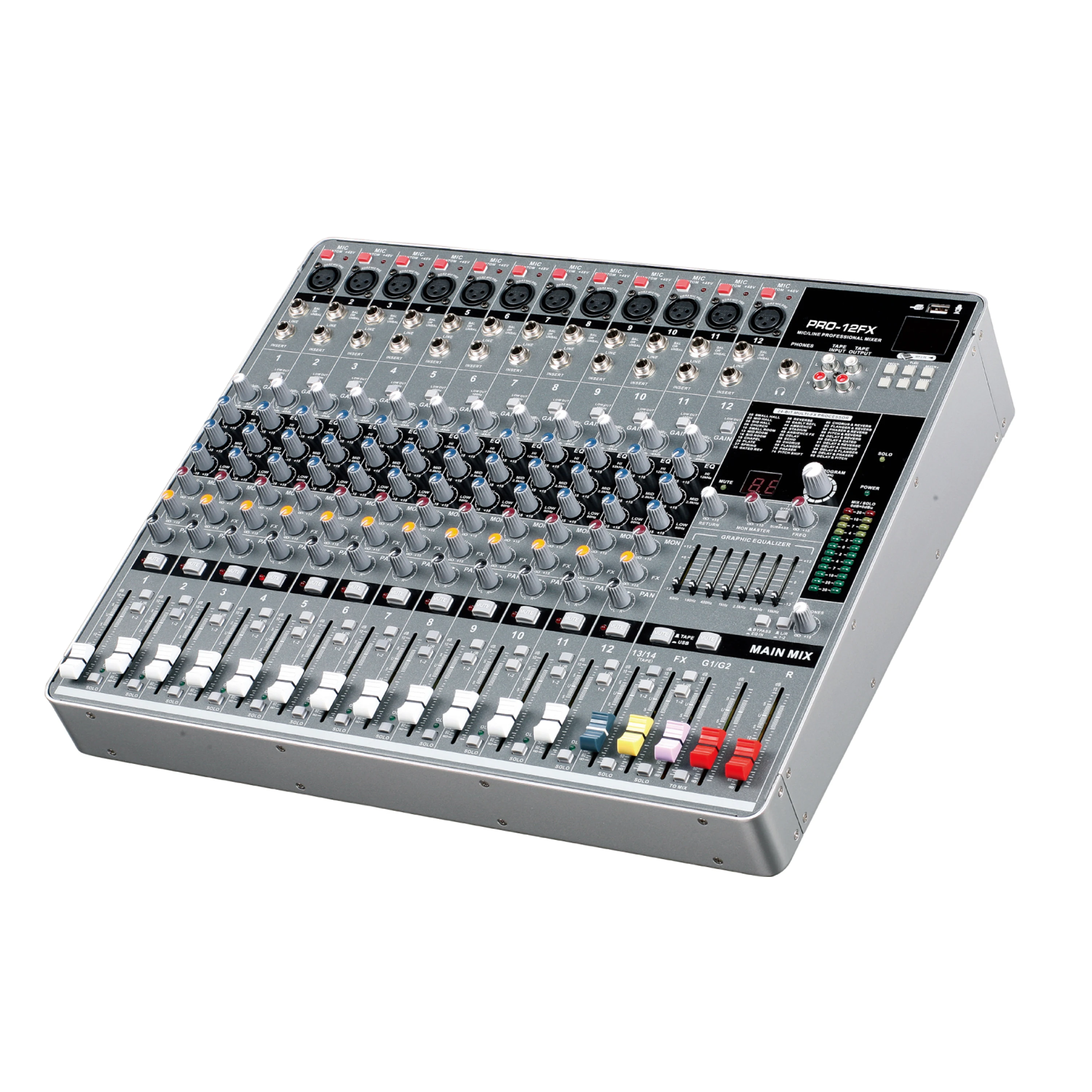 Pa audio system studio sound electronic digital dj audio 12 Channel Mixer