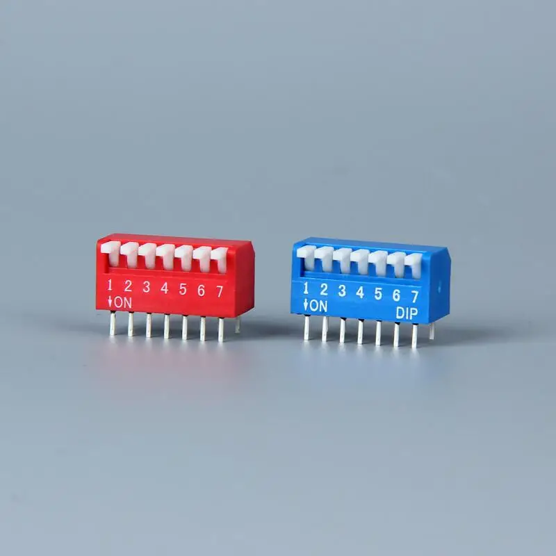  DPL07 RGT 7Pin SPST нажимной выключатель электронный красный DIP