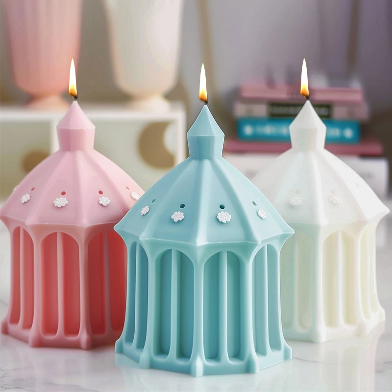 DUMO Customized Classical Architecture Candle Mold European style Castle DIY Handmade Gypsum Silicone Mold Candle