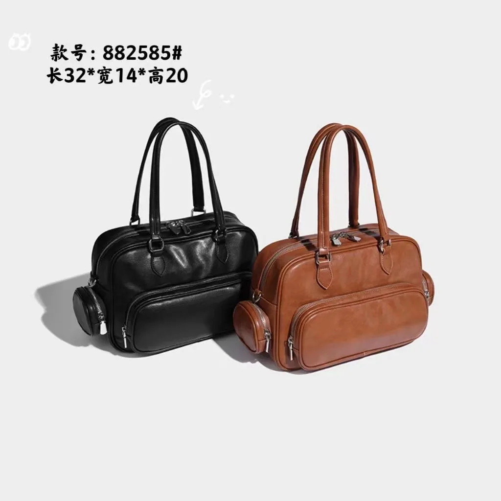 BADI Simple  Fresh Shoulder Bag Solid Color  Ladies Customized Handbags  high quality pu Leather Tote Bags
