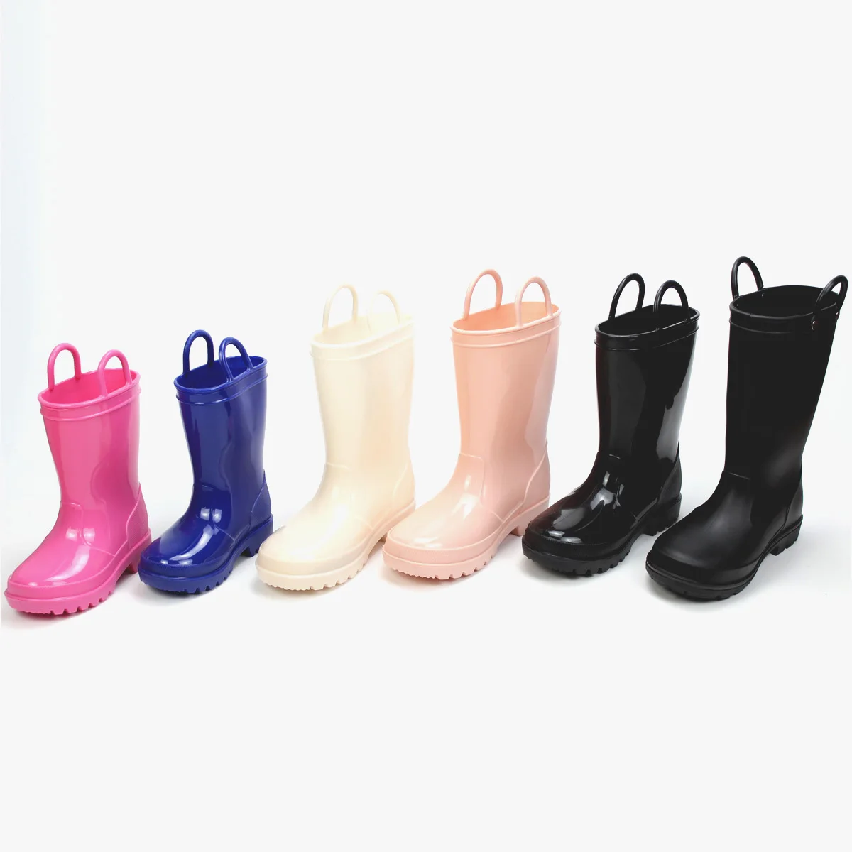 
Wholesale classic pattern multiple colors and sizes available children waterproof rubber rain boots for kids 