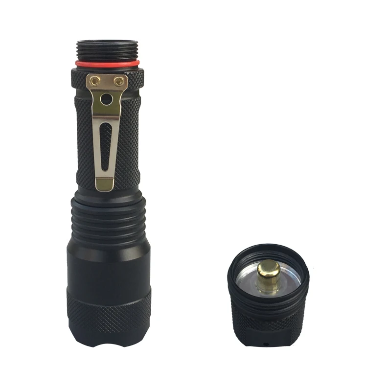 STARYNITE 5 modes 18650 battery aluminum led tactical flashlight power highlight micro mini pocket torch with clip