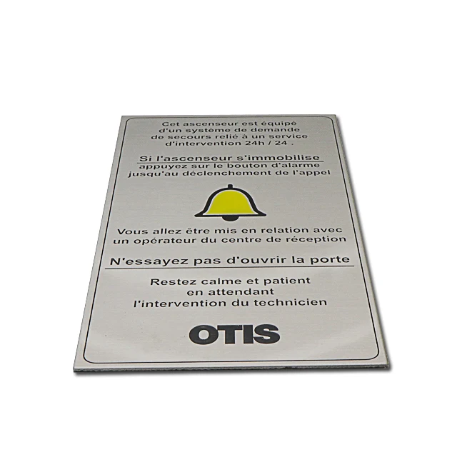 Custom brushed silver anodised metal nameplate Stainless steel plaques Alu label ss sign Engraved logo name plate Aluminium tags