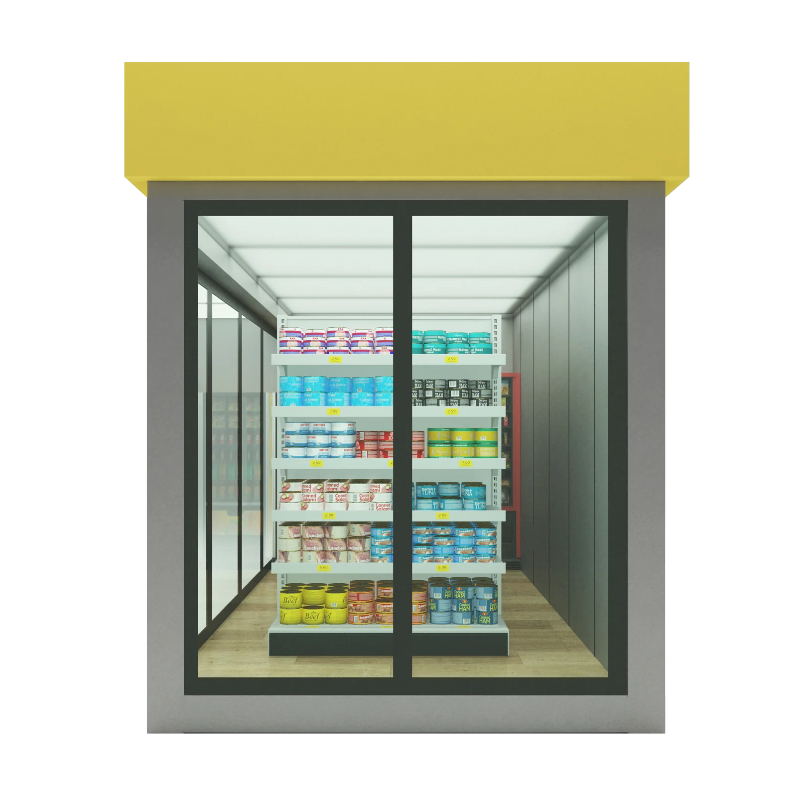 Two storey coffee shop 20ft Prefabricated Luxury modular Convenience Store house