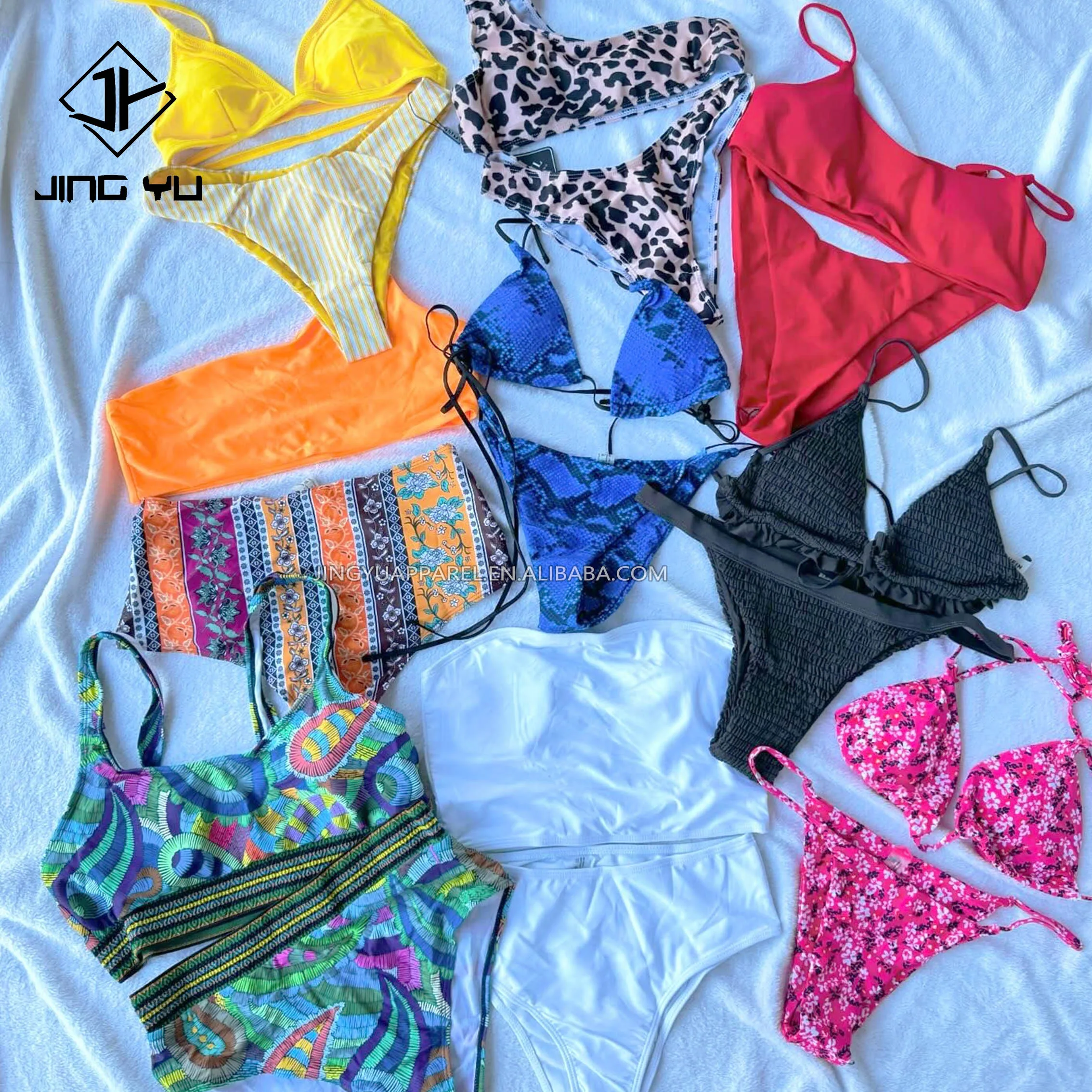 Best Selling Ladies  High quality Two Pieces Swimsuit Women Custom Printed Solid eco friendly swimwear fabric Bikini Set