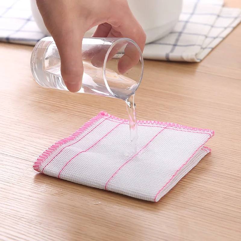 NEW Kitchen Table top Fabric Cotton Reusable Cleaning Cloths Soft Skin-friendly Table Dish cloth Towels
