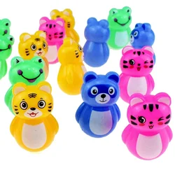Mini animal tumbler Candy toys Fun and nostalgic cartoon bear tumbler toy model with small capsule toys promotion gift