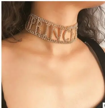 Luxury Gothic Rhinestone Choker Necklace Letter SICKO Women Wedding Accessories Punk Sexy Full Crystal Chain Collier Femme 2019