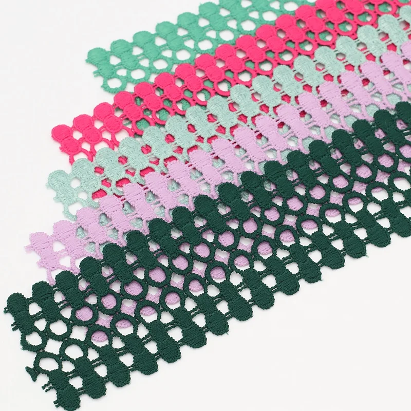 Wholesale Clothing Accessories White Cotton Embroidery Border Lace Trim