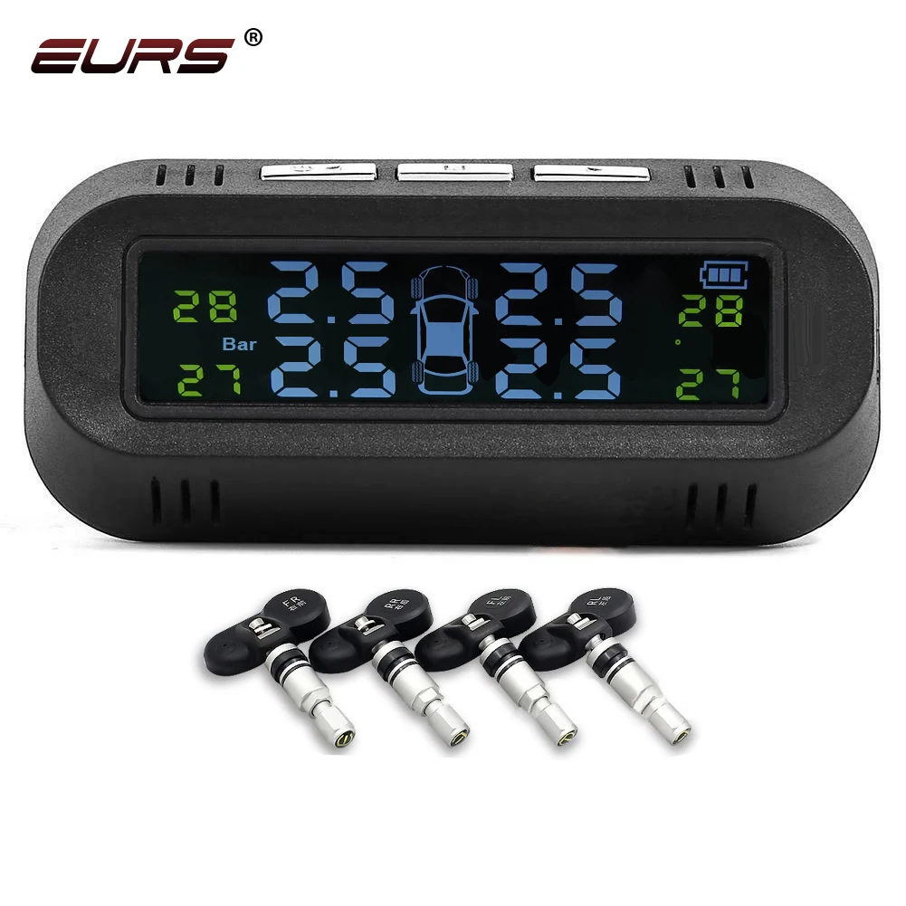 2022 Factory Supply Auto Solar Wireless Tyre Air Internal External Alarm Sensors TPMS Tire Pressure Monitoring Systems for Cars