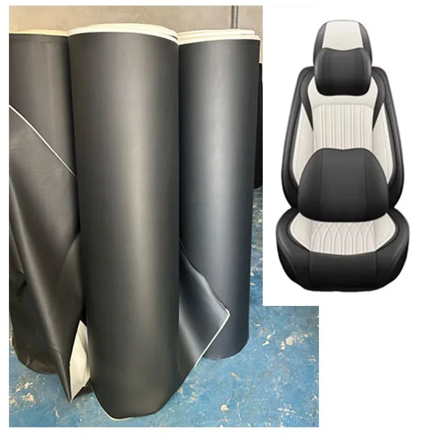 Auto Upholstery Custom Car Seat Leather Raw Materials in Roll