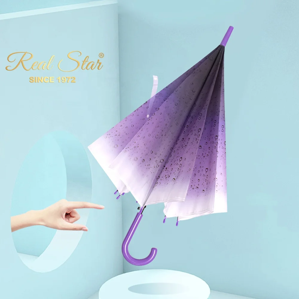 RST raindrop semi clear umbrella PVC/EVA rain transparent umbrella