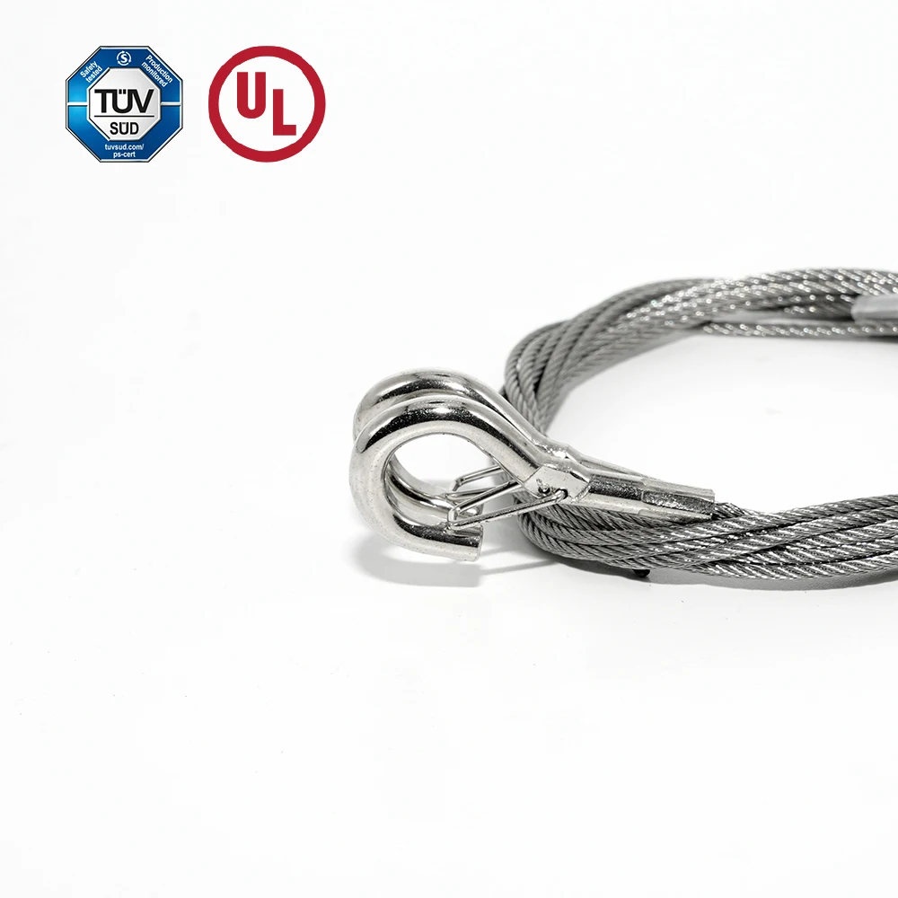 High Quality Steel Cable With Spring Hook for Hanging 1.5MM Skipping Rope Suspension Kit