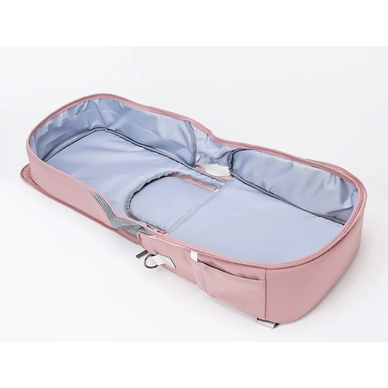 New arrival portable baby crib bag with mattress simple single shoulder big capacity waterproof backpack