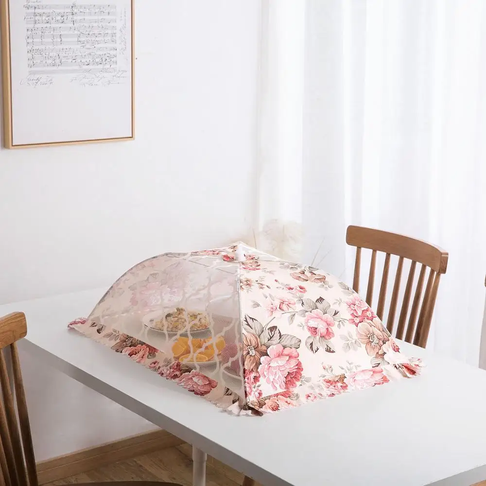 Folding Food Cover Table Net Umbrella Mesh Screen Food Protector Kitchen Food Tent Dish Cover Table Mesh Kichen Tools