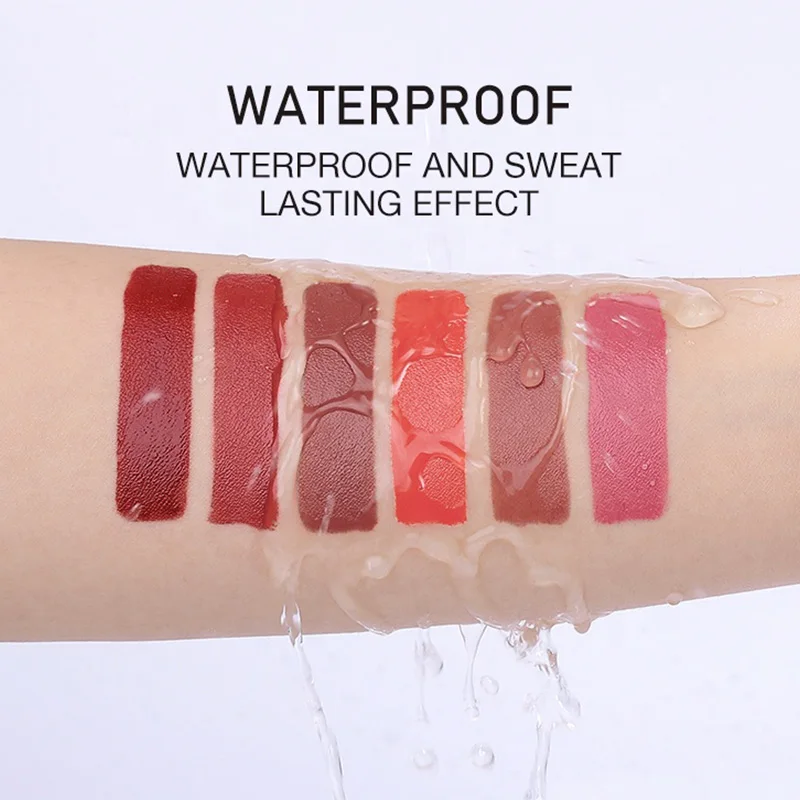 OEM Private Label Matte Waterproof  Nude Lipstick Customized  Non-Stick Non-Fading Velvet Lip Gloss Moisturizing Lip Glaze