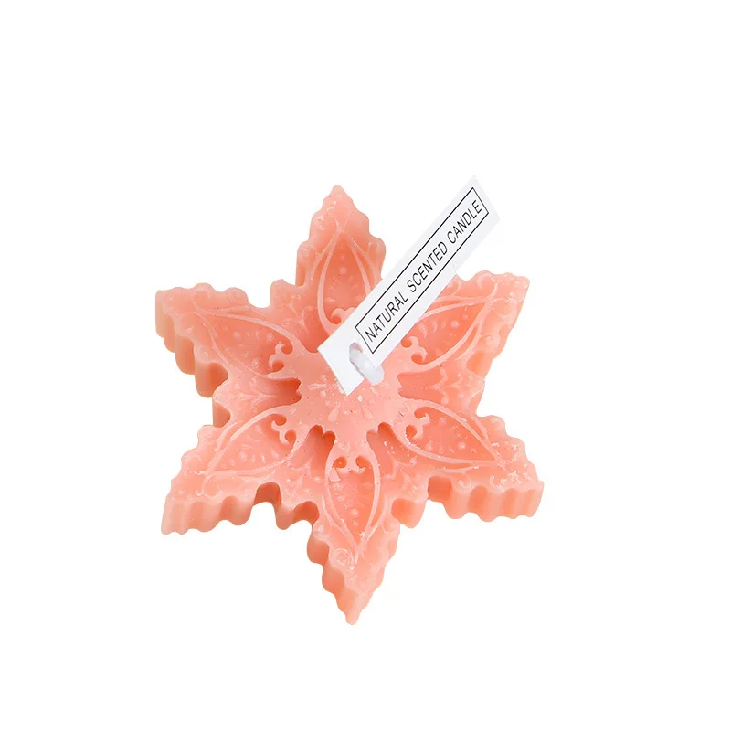 Popular Customized Handmade Snowflake Wax Candle Fashionable Soy Wax B19Candle