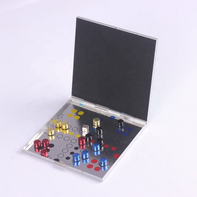 Tin Box Magnetic Portable Ludo Game Mini Travel Games