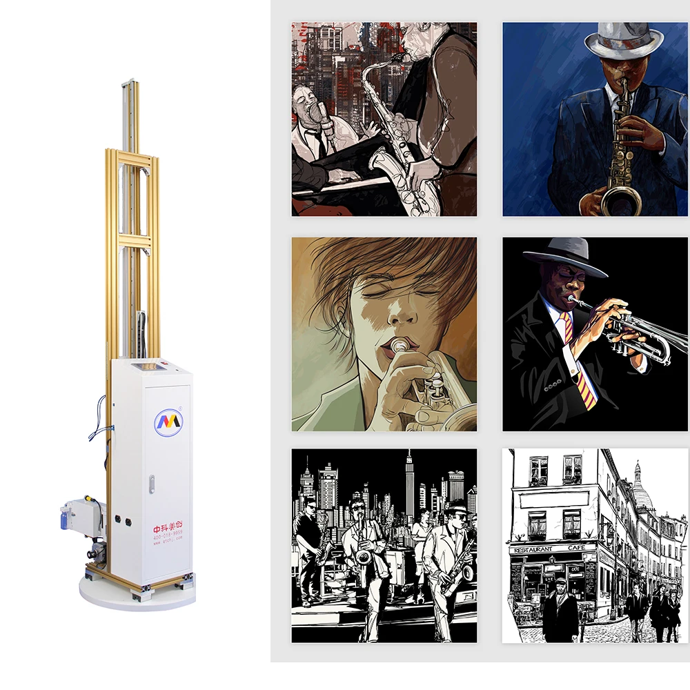 Digital Printing Machine 3D UV Flatbed Intelligent Vertical Wall Printer Digital Varnish Inkjet Printing Machine