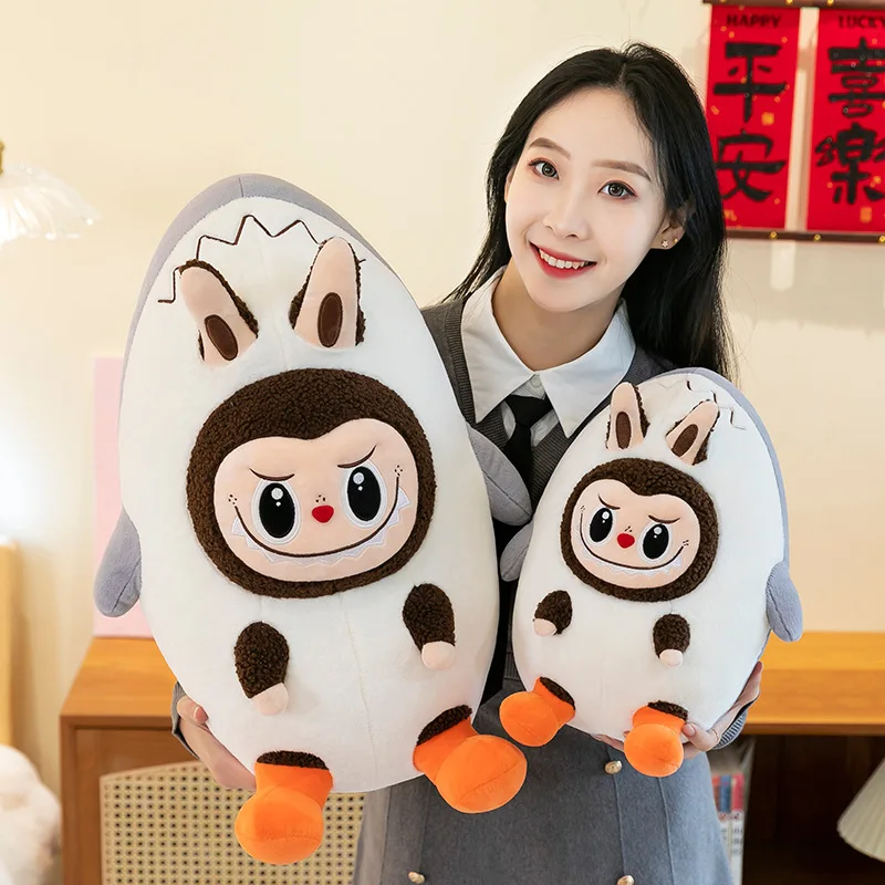 Cute Cartoon POP MART Stuffed Animal Plush Toys soft shark doll Labubu Plush pillow anime Stuffed Animals