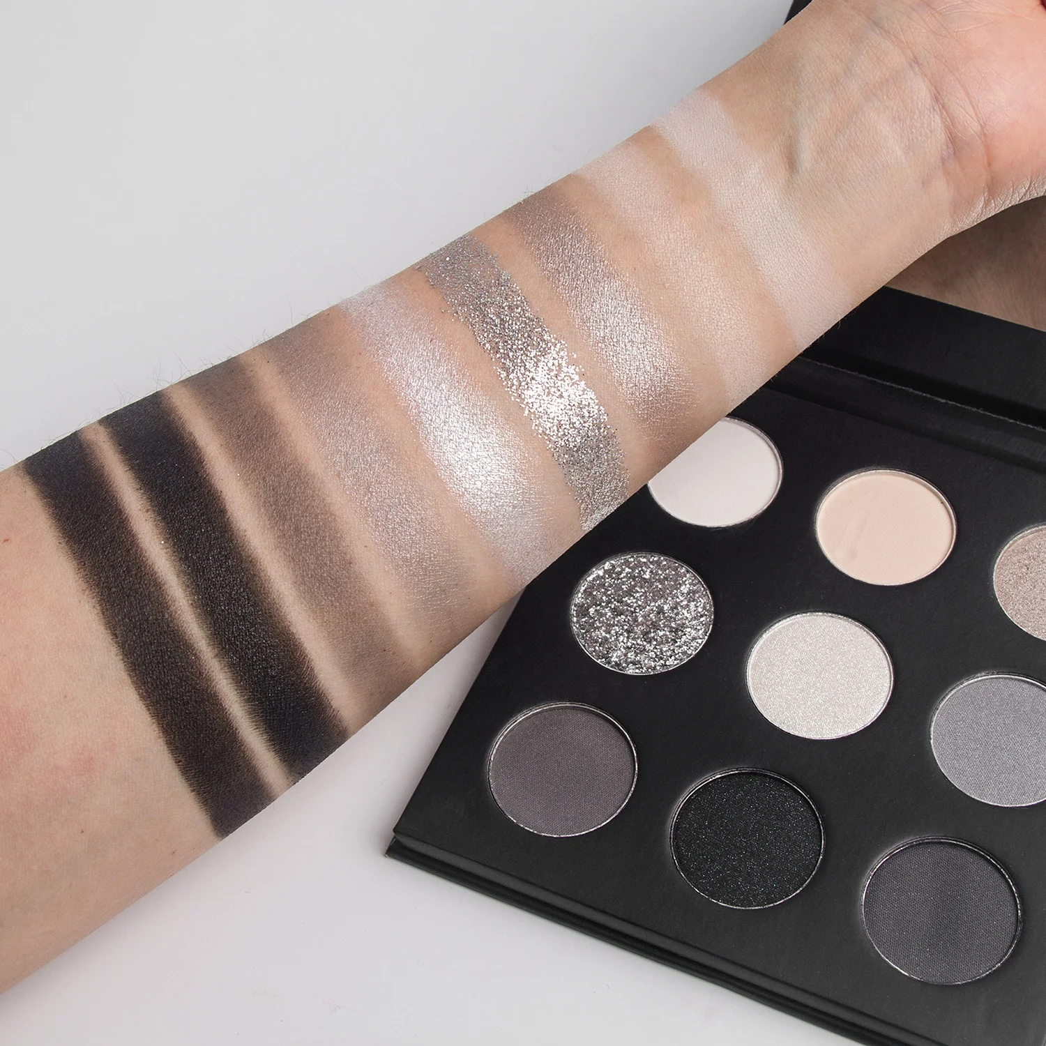High Pigmented 9 Color Black Matte Smoky Eye Shadow Palette Makeup Eyeshadow Eye Shadow Palette For Women