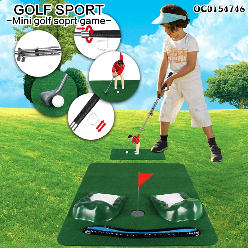 Kids portable mini golf training toys set outdoor sport games for sale