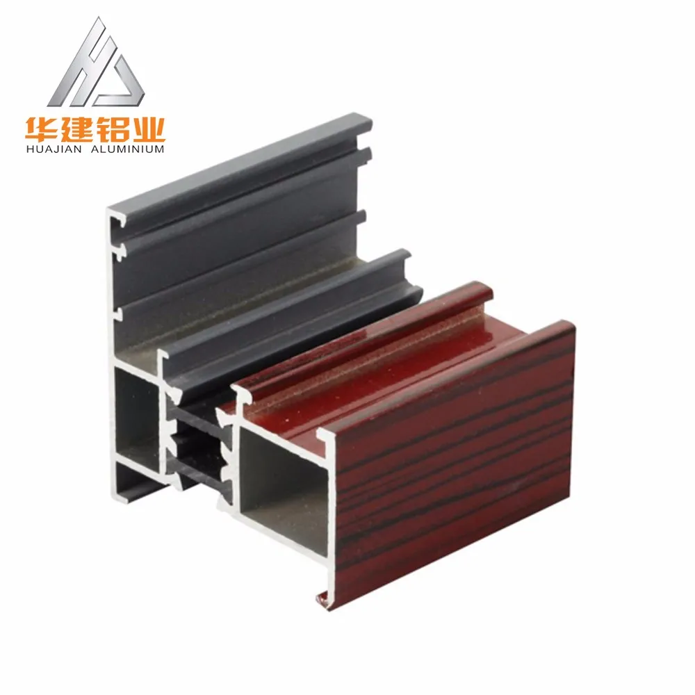 6060 T66 6063 Custom Aluminum Profile Extruded Aluminum Thermal Break Windows Profiles With Rubber