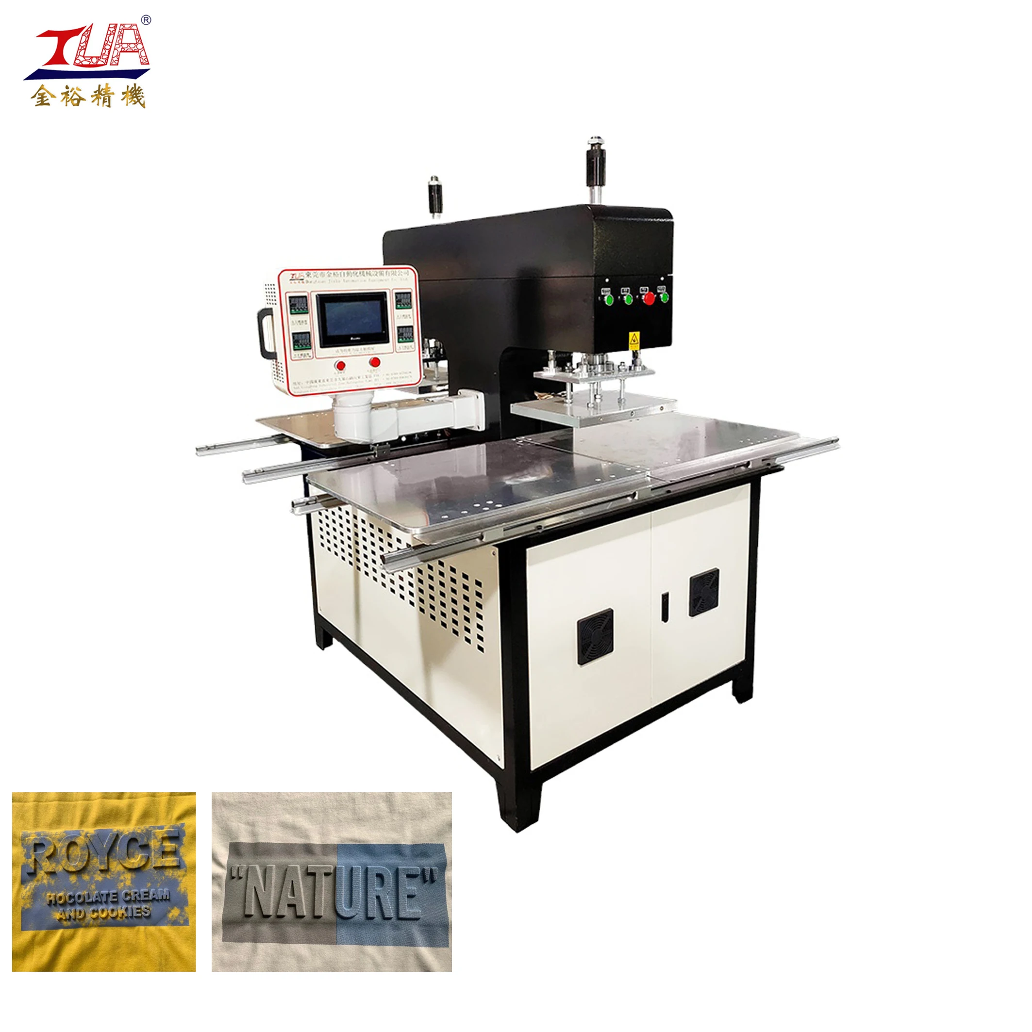 2024 silicone rubber stamp t-shirt logo on fabric heat press machine factory price garment label embossing machine