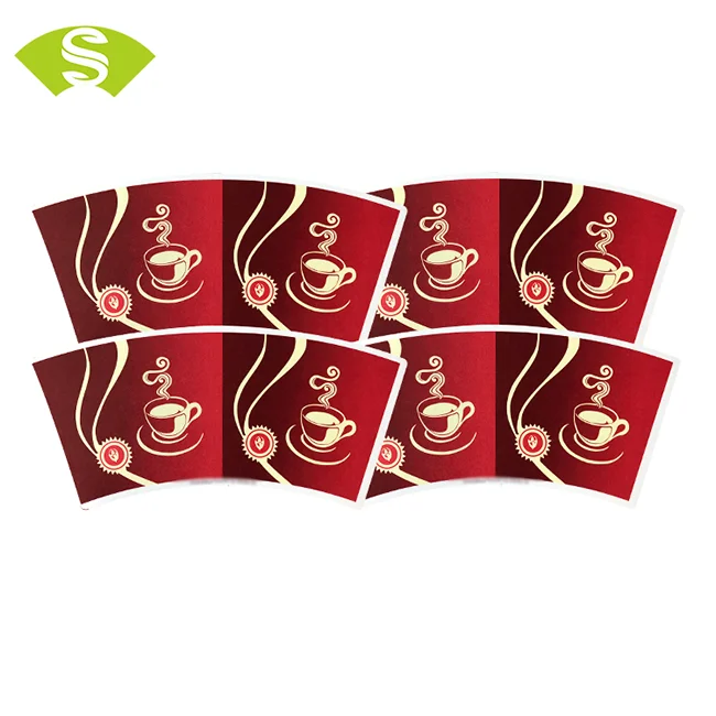 
high quality custom logo printed virgin pulp paper cup fan 