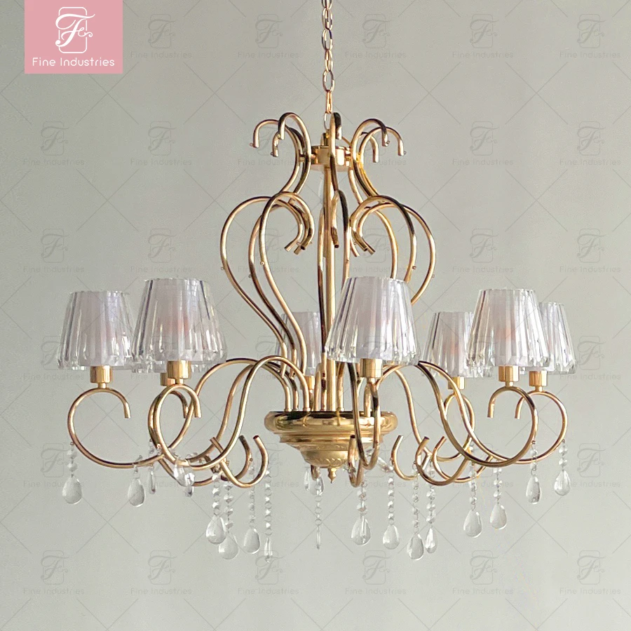 Customized Wedding Crystal Chandelier Cylinder Plinth Lights Modern Stage Dress Up Lamps